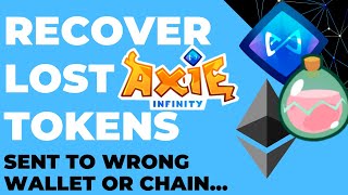 Recover Lost Ronin Axie Tokens AXS SLP WETH sent to Metamask Eth ERC20 to Ronin Wallet [upl. by Arenat]