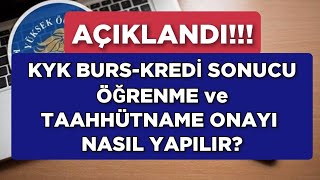 Açıklandı 🔥 KYK BURS SONUCU ÖĞRENME VE TAAHHÜTNAME ONAYI NASIL YAPILIR [upl. by Proudfoot]