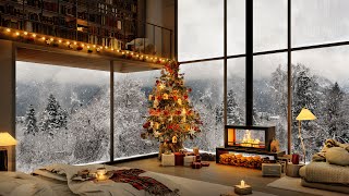 ❄Foggy Winter Morning in Cozy Bedroom With Gentle Snowfall and Relaxing Jazz  Piano Music for Relax [upl. by Ramal600]