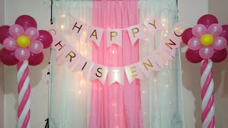 Happy Christening Decor  Balloon Flower Standee [upl. by Anihc23]