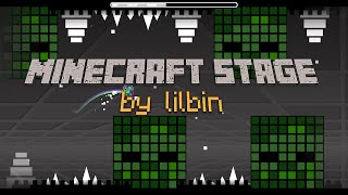 Geometry Dash  Hard level  Minecraft Stage by lilbin [upl. by Nomrac]