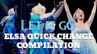 Let It Go  Elsa DRESS TRANSFORMATION Compilation Part 1  Frozen Live at the Hyperion [upl. by Enitsyrk424]