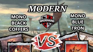 Mono Black Coffers VS Mono Blue Tron MTG Modern [upl. by Hakvir]