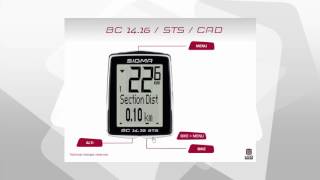 SIGMA SPORT  BC 1416STSCAD  Functions EN [upl. by Nivar608]