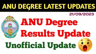 Degree Exam Results Latest Updates  ANU Degree 4th Sem Results Latest Unofficial Update 2023 UG [upl. by Staley]