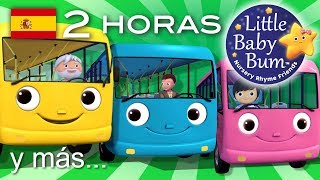 Las ruedas del autobús  2ª Recopilación  Más de 2 horas de canciones infantiles  LittleBabyBum [upl. by Airdnahs143]