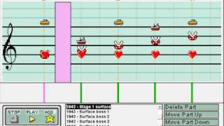 1943 Battle of Midway Stage 1 music in Mario Paint Composer [upl. by Atikan720]