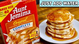 How To Make Aunt Jemima Pancakes  Just Add Water [upl. by Nyleuqaj558]