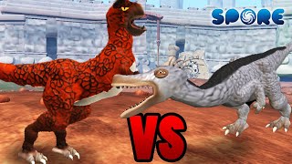 Carnotaurus vs Baryonyx  Dino Arena S1E4  SPORE [upl. by Adnaerb]