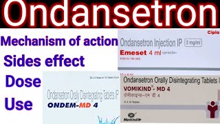 Ondansetron Ondem tablet 4mg 8mg in hindi Mechanism of action sides effect Dose Use [upl. by Mchail]