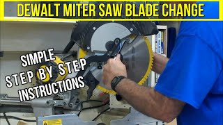 HOW TO CHANGE A MITER SAW BLADE  BEST METHOD  DEWALT DWS 779 amp DWS780 [upl. by Saylor]