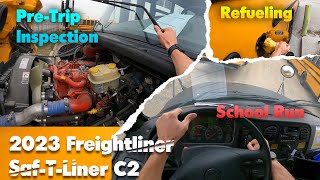 2023 Freightliner SafTLiner C2  PreTrip Inspection amp Driving  4K [upl. by Reginauld]