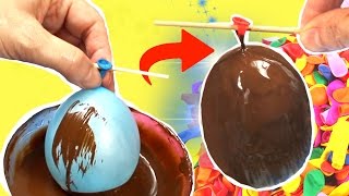 How to make chocolate easter egg with a balloon [upl. by Tannenbaum954]