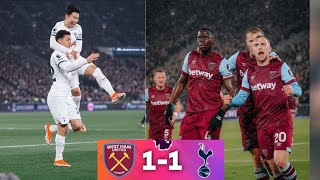 West Ham vs Tottenham 11 EPL highlights 2024  Brennan Johnson goal  Kurt Zouma goal [upl. by Mayor321]