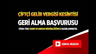 Çiftçi Vergi İadesi Geri Alma Başvurusu EDevlet ile Nasıl Yapılır Adım Adım İnternetten Başvuru [upl. by Mathilda]