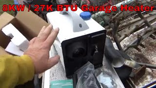 Using an 8KW Diesel Air Heater to Warm a 24x24 Garage [upl. by Eillas809]