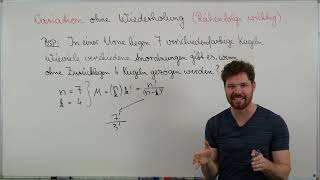 Variation ohne Wiederholung Bsp Urne Kugel ziehen Reihenfolge wichtig Stochastik Aufgabe Mathe [upl. by Fadden]