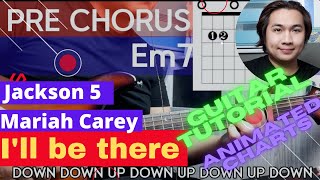 Ill be there  jackson 5 mariah carrey easy guitar lesson accurate chords with animated charts [upl. by Ssitruc258]