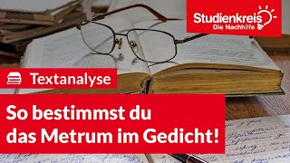 So bestimmst du das Metrum im Gedicht  Deutsch verstehen mit dem Studienkreis [upl. by Vivi]