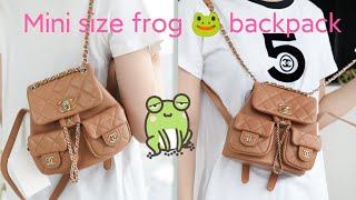 Chanel 23p mini duma backpackfrog backpack샤넬 23p 미니 두마 배낭 개구리 배낭 [upl. by Eleda200]