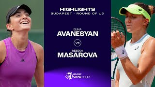 Elina Avanesyan vs Rebeka Masarova  2024 Budapest Round of 16  WTA Match Highlights [upl. by Nitsugua]