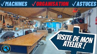 🧭➡️➡️ JE VOUS FAIS VISITER MON ATELIER Machines astuces rangementssuivez le guide👩🏽‍🔧 [upl. by Dawna]