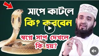 স্বপ্নে সাপে কাটলে কি করবেন স্বপ্নে সাপ দেখলে কি হয় Mizanur Rahman Azhari [upl. by Sidon]