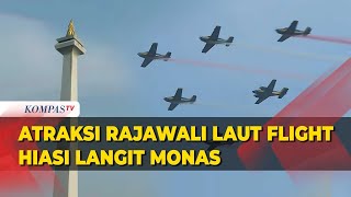 Atraksi Rajawali Laut Flight Hiasi Langit Monas di HUT ke79 TNI [upl. by Tija]