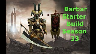 Diablo 3 Barbar Starter Build Season 33 [upl. by Cher]