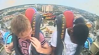 kid almost dies on roller coaster caught on video MUST WATCH [upl. by Fisken]