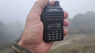 YAESU ft 4 x DX 80 kilometros sensaciones pequeñas pruebas en clima extremo y difícil relieve [upl. by Anitnuahs]