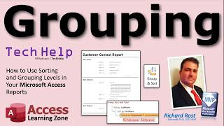How to Use Sorting amp Grouping Levels in Microsoft Access Reports Create a Grouped Report Summary [upl. by Libna]