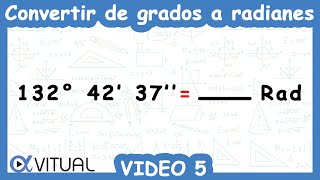 ✍ Convertir de Grados a Radianes  Video 5 de 6 [upl. by Noet]