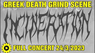 INCINERATION  Full Concert Greek Death Grind Festival 2432024  8ball  Thessaloniki  Greece [upl. by Rotsen]