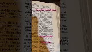 Forsake Foolishness proverbs bible Jesus god wisdom christian amen subscribe [upl. by Pacificia]