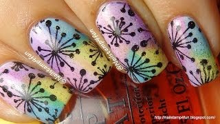 Nail Stamping Tutorial Using OPI Sheer Tints [upl. by Daffy]