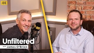 Gary Lineker interview on football refugees amp politics  Unfiltered with James O’Brien 16 [upl. by Initsed176]