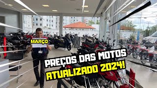 Tabela de PREÇOS MOTOS HONDA 2024 EM MARÇO 2024  PÓS CARNAVAL Confira Agora os Valores das Motos [upl. by Lehcir]