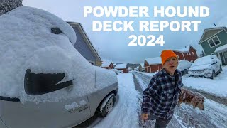 Powder Hound Deck Report with chadotterstrom snowboard [upl. by Ahtram]