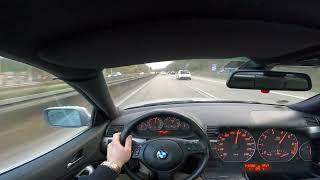 POV BMW E46 330CI Coupe Acceleration 100200 KMH Top speed German Autobahn [upl. by Derron675]