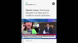 Feinmann discutió con Biasi por el conflicto israelípalestino fuerte cruce [upl. by Yellat]