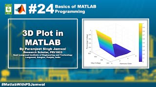 3D Plot in MATLAB 24 [upl. by Calva733]