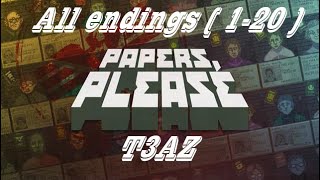 Exhaustive Papers Please Endings and Achievements Guide [upl. by Higinbotham]