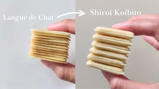 Langue de chat turned into Shiroi Koibito Biscuits  ASMR Silent Recipe [upl. by Brietta]