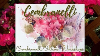 Geranium Limited Palette Watercolor Demonstration [upl. by Ali560]