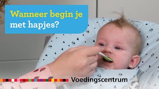 Wanneer begin je  Deel 1 De eerste baby hapjes  Voedingscentrum [upl. by Orvil502]