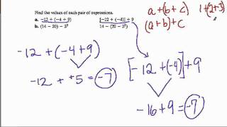 Associative Property with Negative Numbers [upl. by Baiss670]