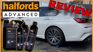 HALFORDS NEW ADVANCED CAR CLEANING RANGE REVIEW WASH AND PROTECT [upl. by Landel]