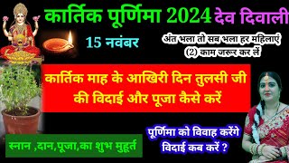 कार्तिक माह के आखिरी दिन तुलसी जी की विदाई और पूजा कैसे करेंअंत भला तो सब भला हर महिलाएं 2काम जरूर [upl. by Assyli947]