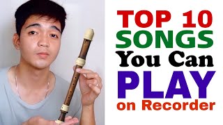 Top 10 Songs You Can Play On The Recorder [upl. by Hirschfeld]